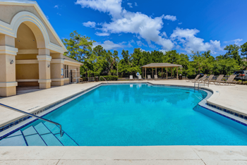 Pool with sundeck seating